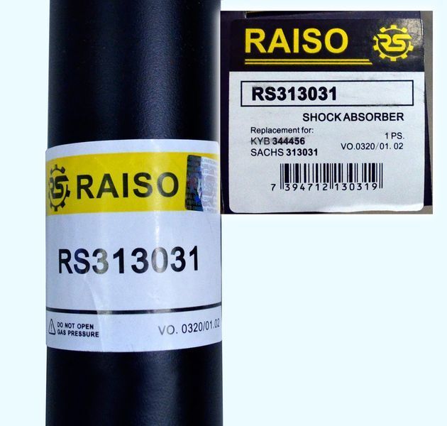 Амортизатор задній Raiso (Швеція) Volkswagen Transporter T5 Фольксваген Транспортер Т5 #RS313031 UAXEAWG4 RS313031 фото