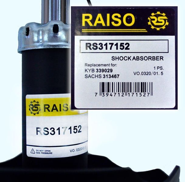 Амортизатор передній лівий Raiso (Швеція) Chevrolet Lacetti Шевроле Лачетті #RS317151 UAVPJSG4 RS317151 фото