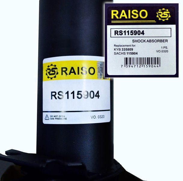 Амортизатор передній (Raiso Швеція) Мерседес Спринтер (Спарка) Mercedes Sprinter 904 96-06 #RS115904 UAEBVZC4 RS115904 фото